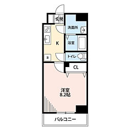 サウスレジデンス 1Kの間取図画像