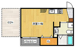 Chocolate2 ワンルームの間取図画像