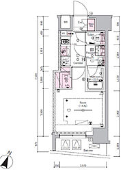 SYFORME SHINKOYASU 1Kの間取図画像