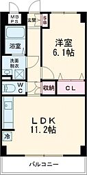 アルカディアKJ 1LDKの間取図画像
