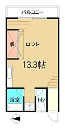 コーポラス春夏秋冬 ワンルームの間取図画像