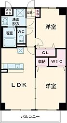 アルカディアKJ 2LDKの間取図画像