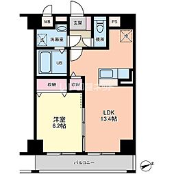 ノワールレジデンス飯田町 1LDKの間取図画像