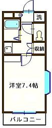 キャピタルヒロ 1Kの間取図画像