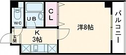 アネックス2号館 1Kの間取図画像