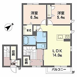 ShaMaisonくすのき 2LDKの間取図画像