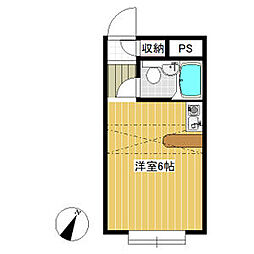 ベルピア久喜7 ワンルームの間取図画像