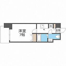ラクラス福島野田 1Kの間取図画像