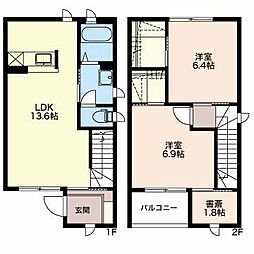 イルマーレ 2LDKの間取図画像