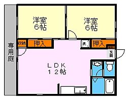 シャルム野田 2LDKの間取図画像