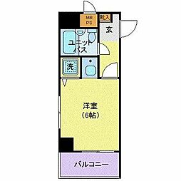 日神パレステージ藤沢 ワンルームの間取図画像