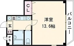 レ・タン・ドゥ・ラ・メールCK1 1Kの間取図画像