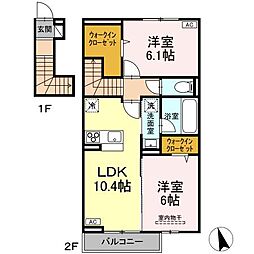 Sun・Coast 2LDKの間取図画像