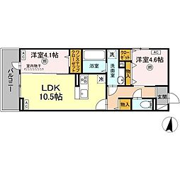 D-ROOM 369 2LDKの間取図画像