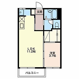 ハイツサンシャインN 1LDKの間取図画像