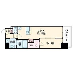 Alivis桜川 1LDKの間取図画像
