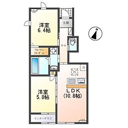 メゾン・ド・シリウス 2LDKの間取図画像