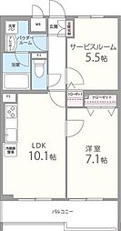 エスポアール西大路 1SLDKの間取図画像