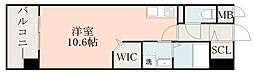ノールエスト ワンルームの間取図画像
