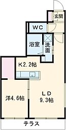 千歳市豊里1丁目マンション 1LDKの間取図画像