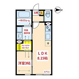YSTRI 1LDKの間取図画像