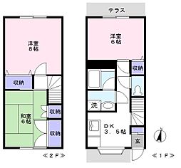 サニーハイツ三枝 3DKの間取図画像