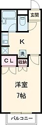 ディアコートa 1Kの間取図画像