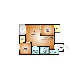 北町ハウス 2LDKの間取図画像