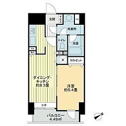 ライオンズマンション浅草橋 1DKの間取図画像