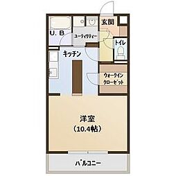 シャルム南野 ワンルームの間取図画像