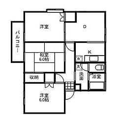 コンフォート 3DKの間取図画像
