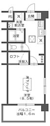 ルネスエスポワール 1Kの間取図画像