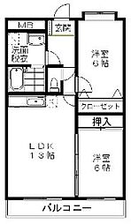 ウエストビレッジ21 2LDKの間取図画像
