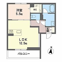 ノルディア野田 1LDKの間取図画像
