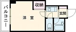 エステート24東雲 1Kの間取図画像
