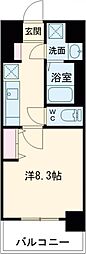 レジェンド則松 1Kの間取図画像