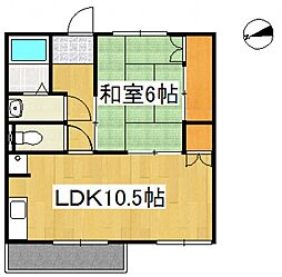 レジデンス北浜 1LDKの間取図画像