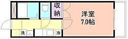 プリムローズ1 1Kの間取図画像