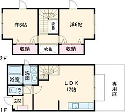 シャルダン 2LDKの間取図画像