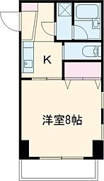 セントヴィラN 1Kの間取図画像