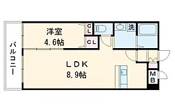 S-FORT平成けやき通り 1LDKの間取図画像