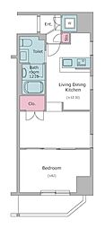 RESIDIA上野御徒町 1LDKの間取図画像