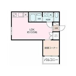 ETSUBO長後 1LDKの間取図画像