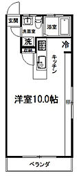 光マンション ワンルームの間取図画像