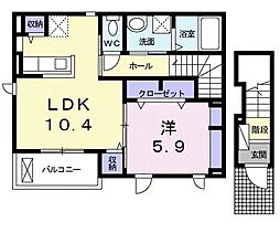 マウナオハナ 1LDKの間取図画像