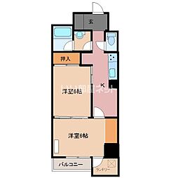 リアライズ千歳 2Kの間取図画像