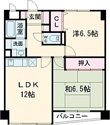ローズマンション五日市 2LDKの間取図画像