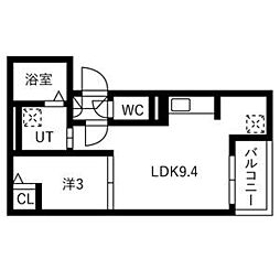 Jack kamezakitakaneI 1LDKの間取図画像
