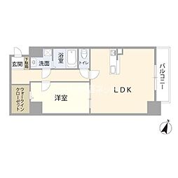 フェアリータワー若草 1LDKの間取図画像