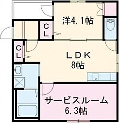 StorkAOI 1LDKの間取図画像